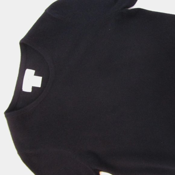 M Black CASHMERE Pullover Knit Sweater Short Sleeve Cuddly Fuzzy - Picture 8 of 8